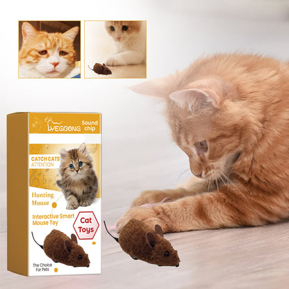 Yegbong Pet Interactive Mouse Toy, Realistic Mouse Toy For Cats And Dogs, Plush Toy That Makes Sounds To Relieve Boredom