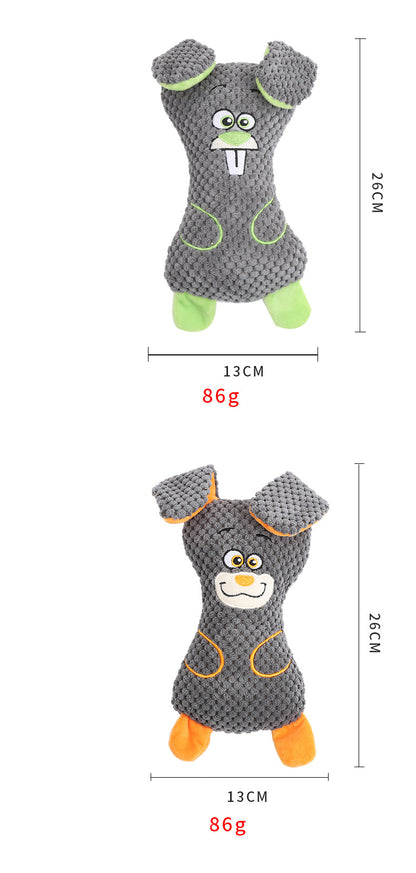 Dog Plush Bites Toys Squeak Cute Animal Shapes Grind Teeth And Clean Teeth Interactive Play Pet Supplies