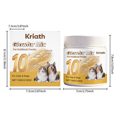 Kriath Pet Skin And Hair Care Nutritional Powder Daily Care Powder For Soft And Shiny Pet Hair
