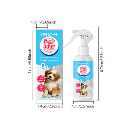 Yegbong Pet Deodorizing Spray With Triple Plant-Based Essential Oils For Odor Removal, Suitable For Cat Litter, Mats, And Fabrics
