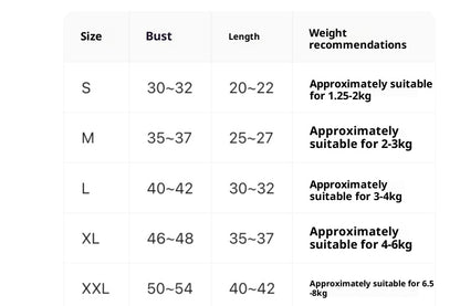 Pet Cat Clothes Winter Puppy Clothes