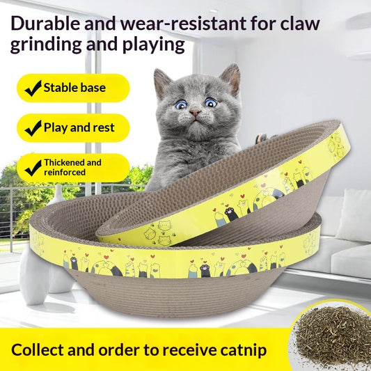 Lint-Free Corrugated Cardboard Cat Scratching Post In A Bowl Shape