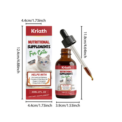 Kriath Cat Nutritional Supplement Drops A Daily Supplement For Cats To Provide A Variety Of Nutrients And Care For Your Beloved Pet