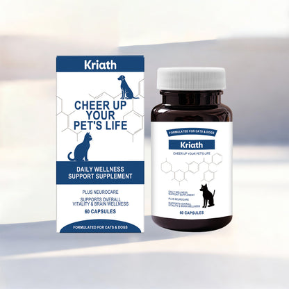 Kriath Pet Care Supplement Capsules With Mild Ingredients Suitable For Cats And Dogs For Daily Care And Nutritional Supplementation