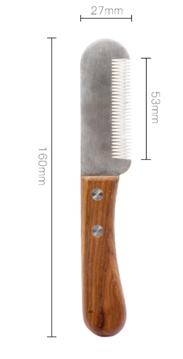 Pet Comb Wooden Terrier Dog And Cat Shaving Knife