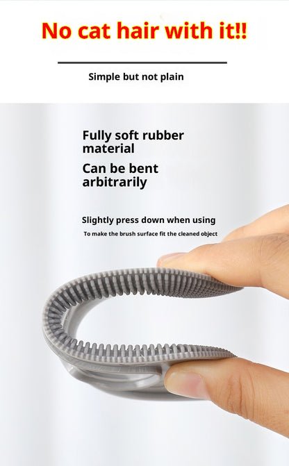 Pet Silicone Hair Removal Brush, Washable Dust And Hair Scraper
