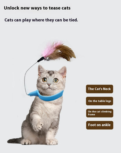 Collar Cat Self-happiness Relief Cat Toy Suit Collar Feather Bell Cat Toy