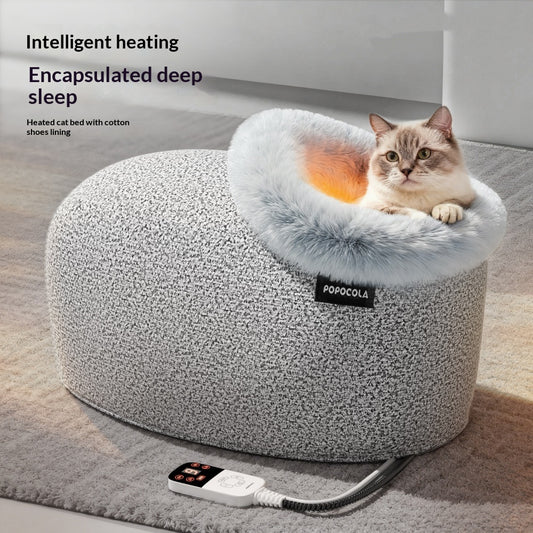 Winter Thickened Enclosed Cat Bed