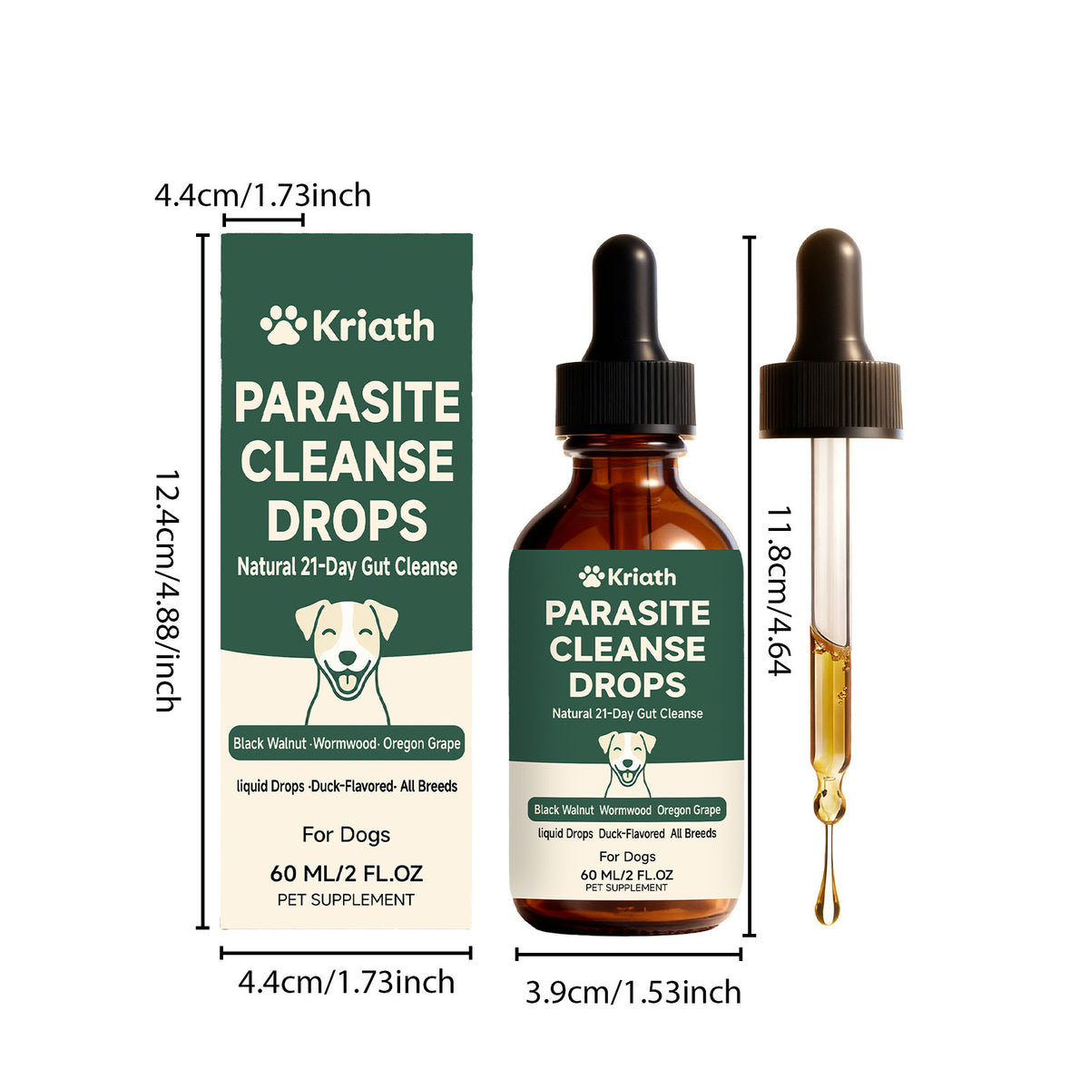 Kriath Dog Intestinal Essential Oil Drops Gentle Formula For Comfort And Care Of The Gastrointestinal Tract Oral Drops For Pets