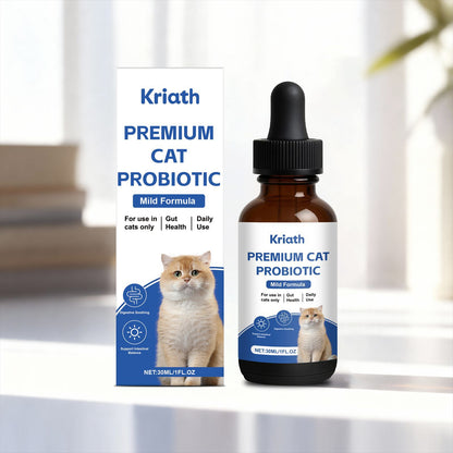 Kriath Cat Probiotic Drops With Gentle Ingredients To Care For Cats, Suitable For All Age Groups, For Daily Body Maintenance