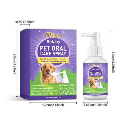 Eeljoy Pet Oral Care Spray Freshens Breath And Gently Cleans Teeth Suitable For Daily Care Of Pets