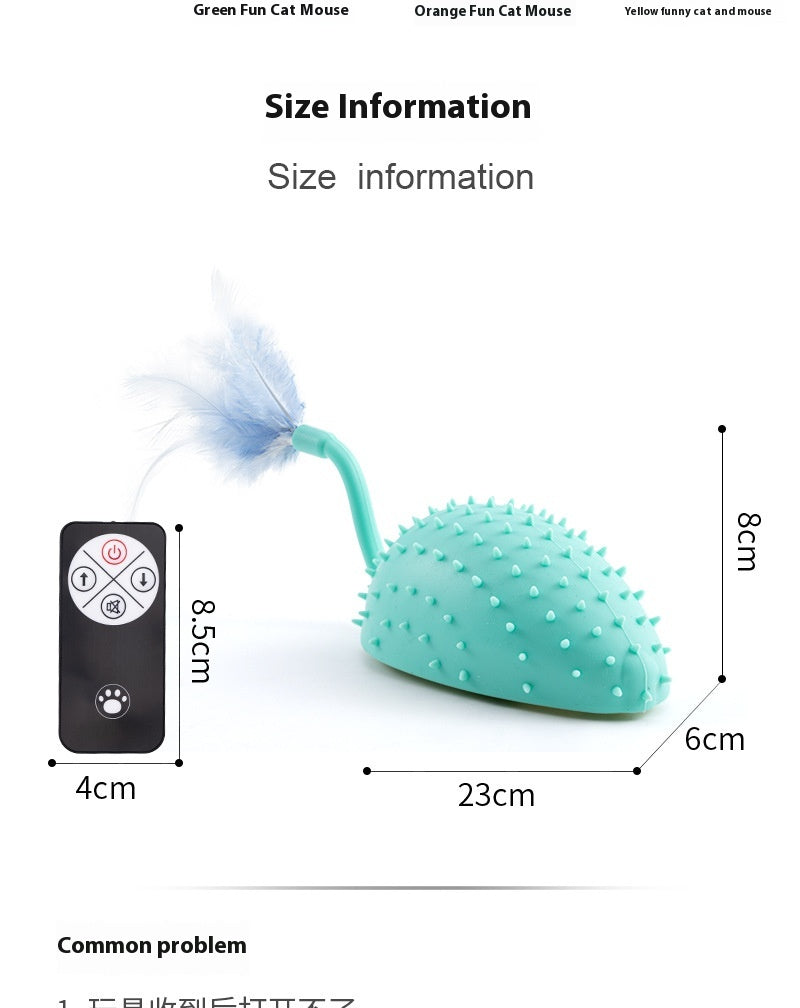 Remote Control Smart Charging Silicone Mouse Cat Toy
