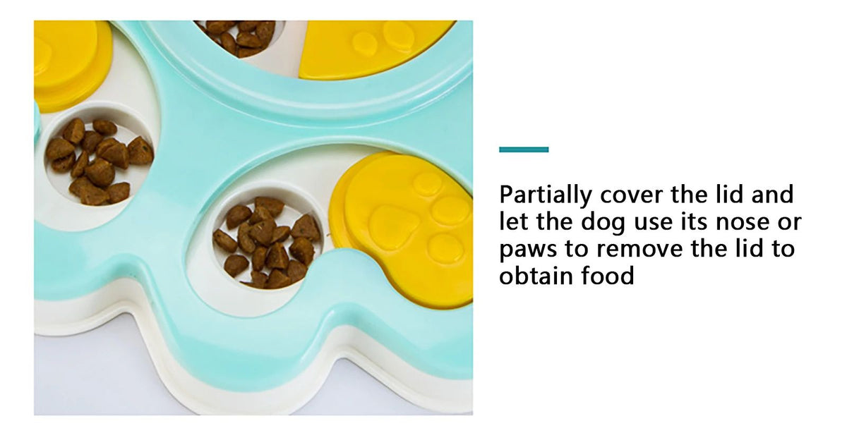 Dog Puzzle Slow Bowl Flower Shape Improve Pet IQ Interactive Feeder Non-Slip Anti-choking Dogs Training Games Dog Accessories