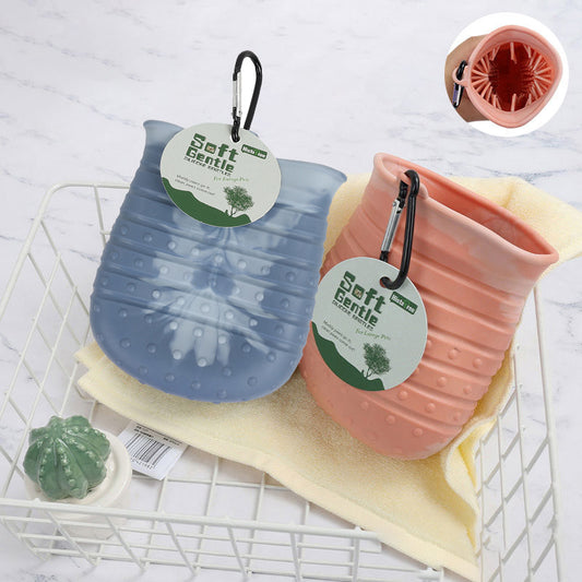 2 in 1 Dog Foot Washer Dog Paw Brush Cleaning Brush Feet Cleaner for Puppy Grooming Pet Cleaning Brush Dog Paw...