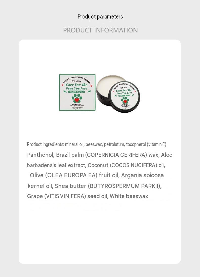 Eeljoy Pet Paw And Nose Care Wax, Universal Moisturizing Paw And Nose Care Protective Moisturizing Wax For Cats And Dogs