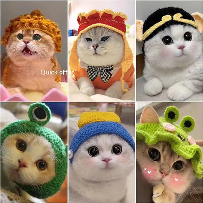 Wool Pet Hood Dogs And Cats Knitted Hat Prop Headdress