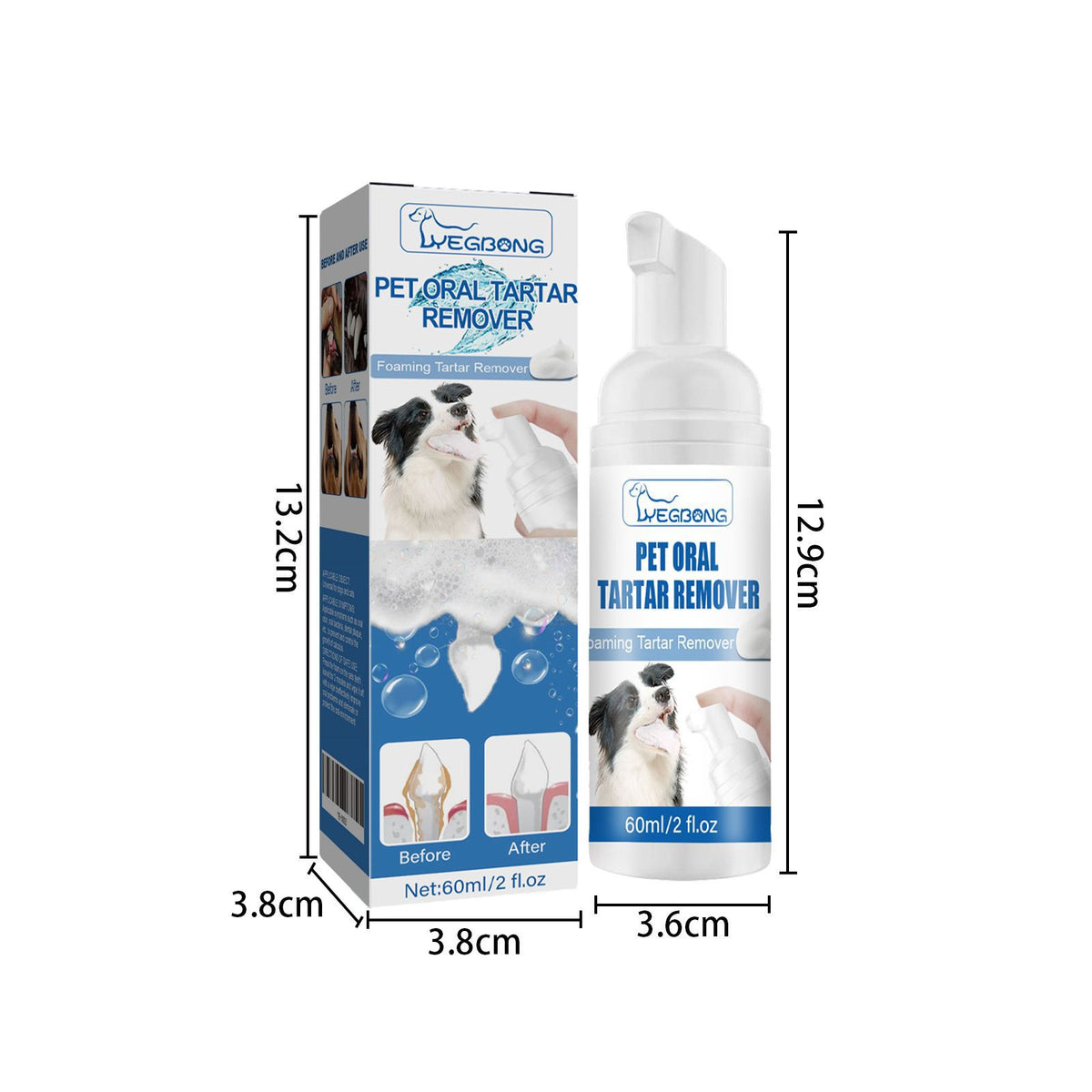 Yegbong Pet Tartar Remover Cleans Yellow Teeth, Bad Breath, Dental Calculus, And Oral Foam For Cleaning