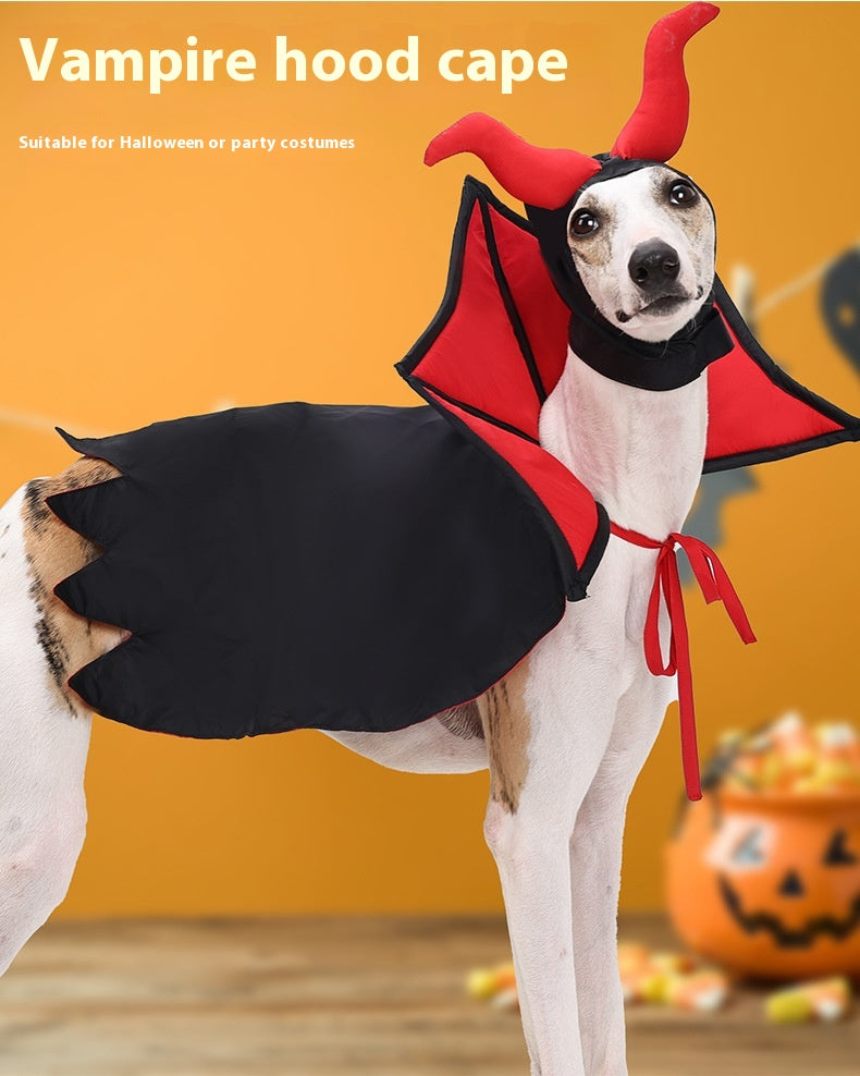 Halloween Pet Vampire Cloak Hat Holiday Suit