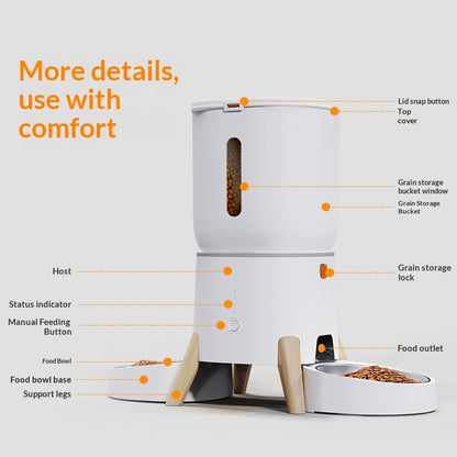 5L Pet App-Controlled Remote Smart Feeder