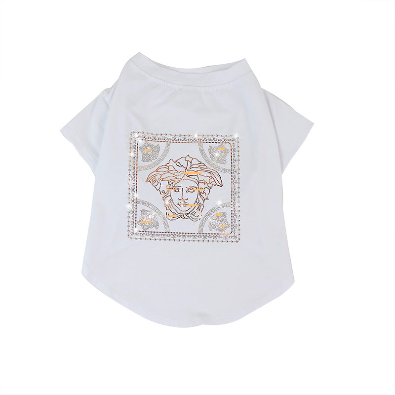 Schnauzer Teddy Clothes Summer T-shirt Fashion Brand Thin Snake Girl