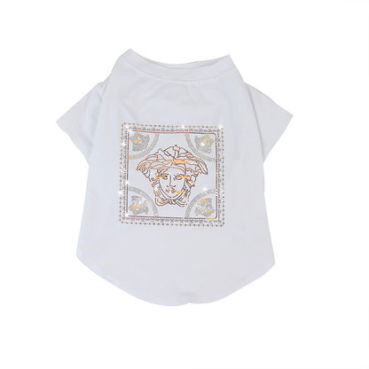 Schnauzer Teddy Clothes Summer T-shirt Fashion Brand Thin Snake Girl