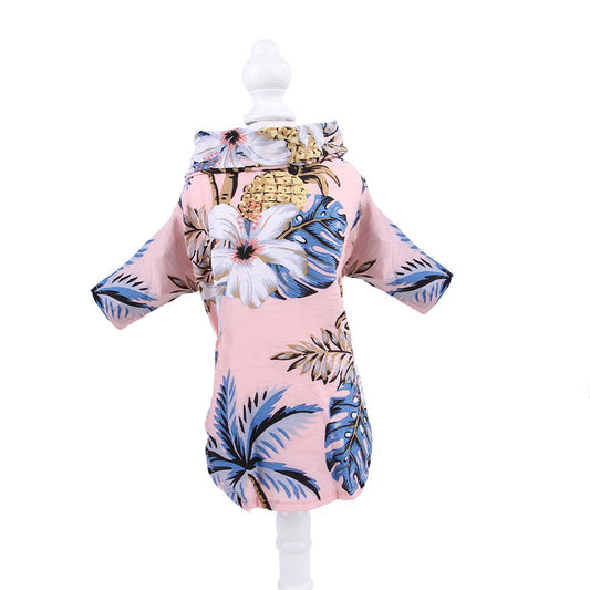 Hawaiian Printed Shirt Small and Medium Teddy Shiba Inu - Pet Clothing