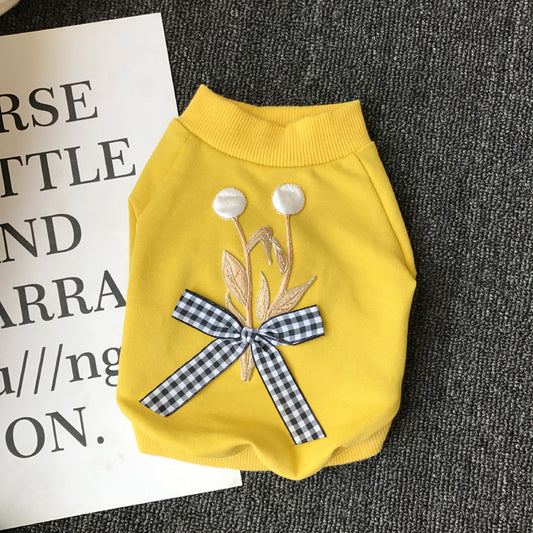 Pet dog bow T-shirt