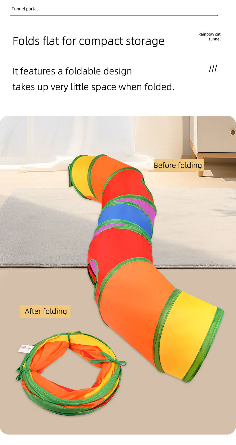 Manufacturer's Ready-Made Cross-Border Amazon Pet Cat And Dog Channel Foldable Toy Tunnel Indoor And Outdoor Drilling Barrel