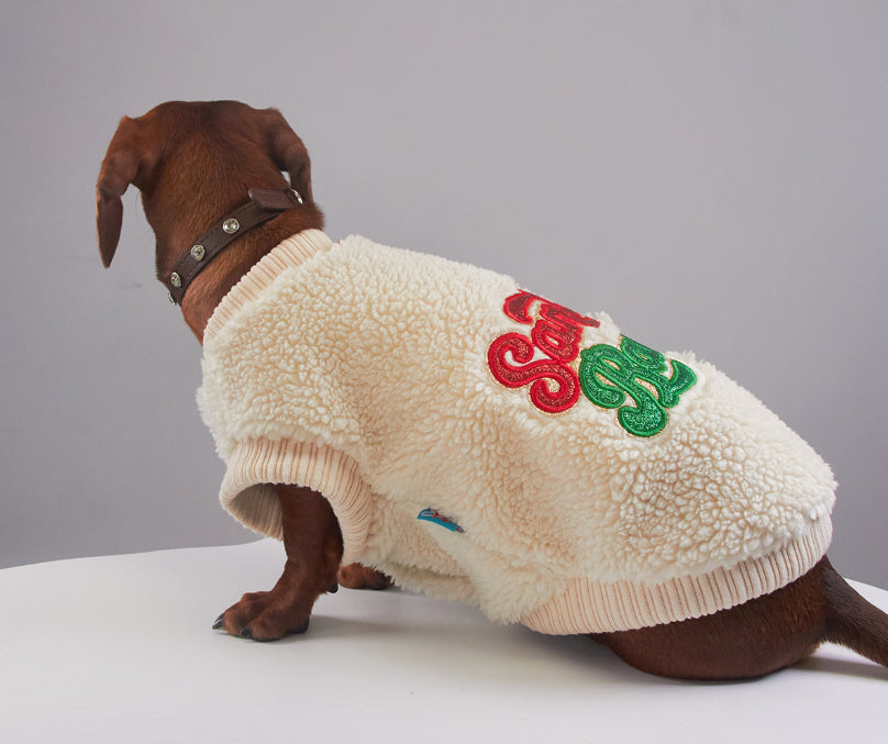 Pet Casual Fashion Apparel Christmas Baby Fuzzy Outfit