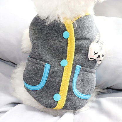 Rabbit Cardigan Sweater Puppy Dog Clothes