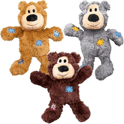 Wild Knots Bear, Knotted Rope Plush Toy, For X-Small Dogs Soft Plush Bear With Internal Knotted Ropes & Minimal Stuffing For Less Mess During Play, Color May Vary