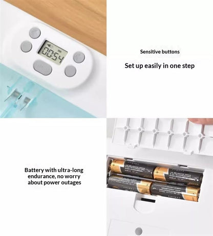 Smart Automatic Dual-Feeding Pet Feeder With Timer