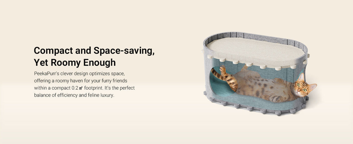 Cat House for Indoor Cats Cat Bed Cave for Multiple Scratch Resistant Peekaboo Cat Caves Foldable Cat Tunnel...