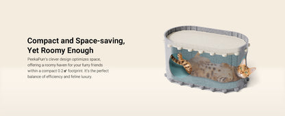 Cat House for Indoor Cats Cat Bed Cave for Multiple Scratch Resistant Peekaboo Cat Caves Foldable Cat Tunnel...