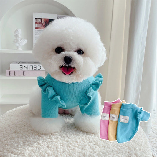 Dog Clothes Knitwear With Small Flying Sleeves