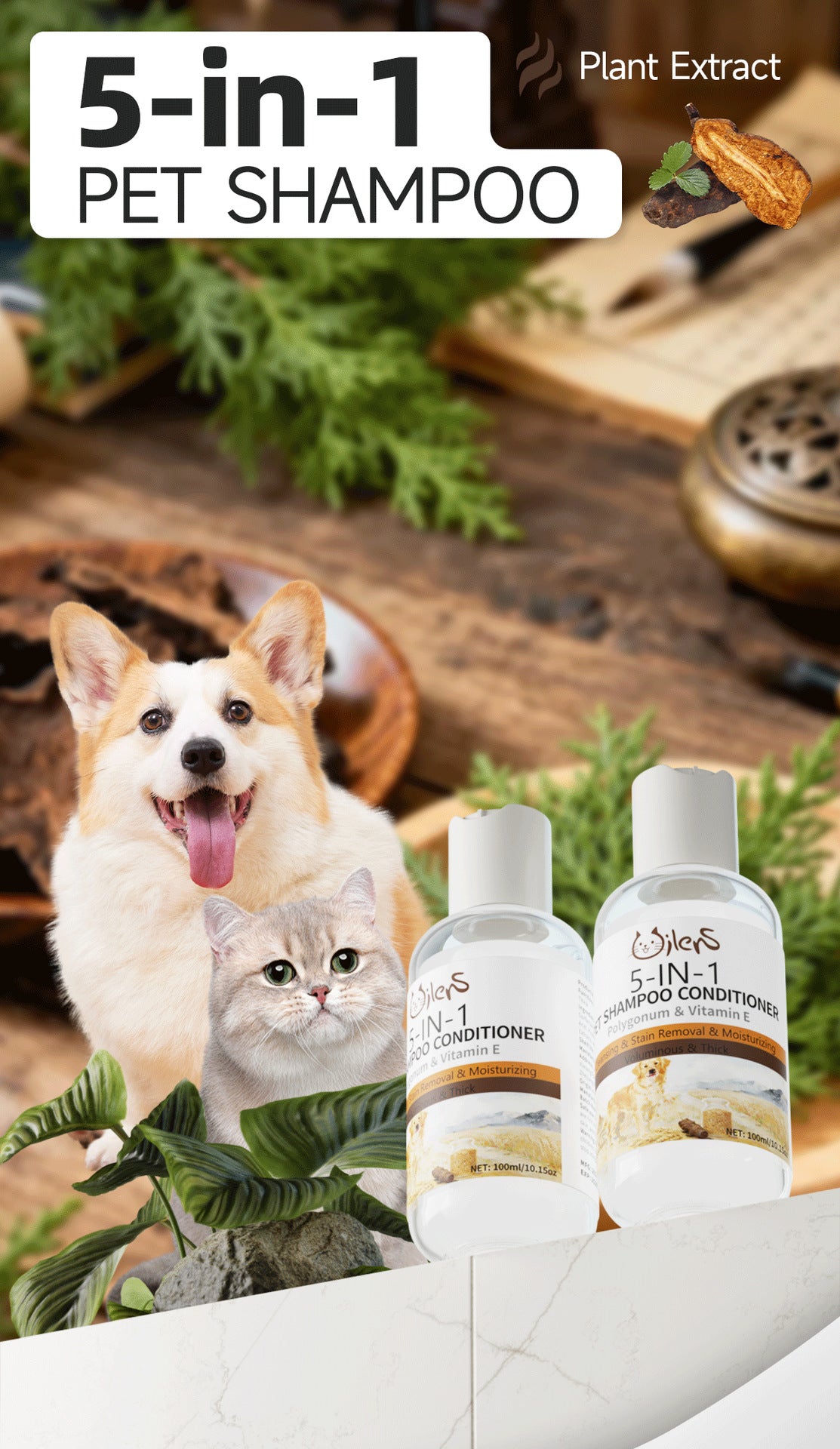 Pet Dog Shampoo Multi-Effect Universal For Cats And Dogs