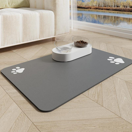 Pet Eating Pad-Claw Print-Gray-40 * 60cm-1 piece