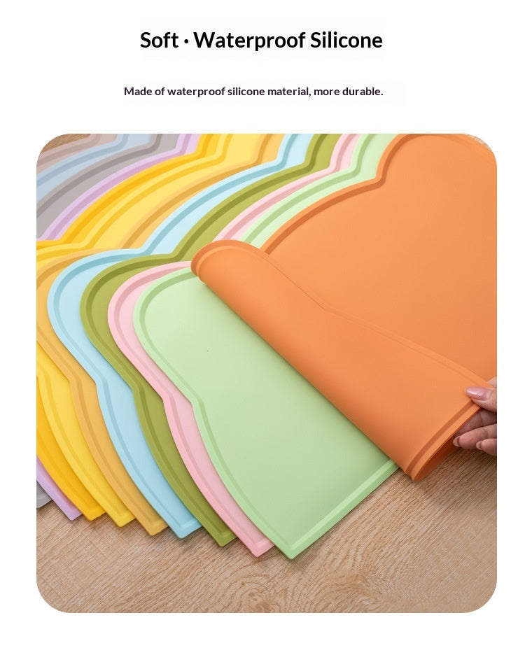 Silicone Mat In A Cat Head Shapeeasy To Clean Spill Proof And Waterproof