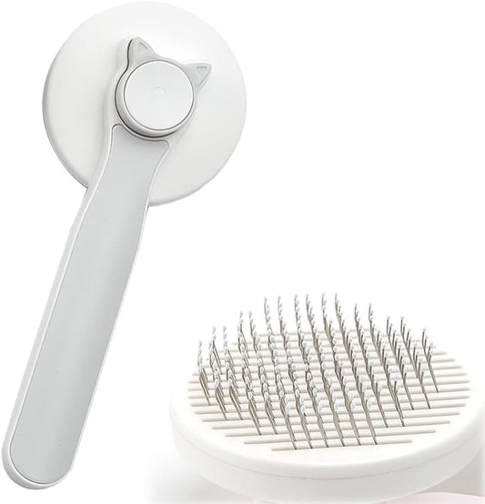 Cat Brush Self Cleaning Kitten Brush For Short Long Haired Cats Dog Cat Grooming Brush To Remove Loose Fur And Dead Undercoat