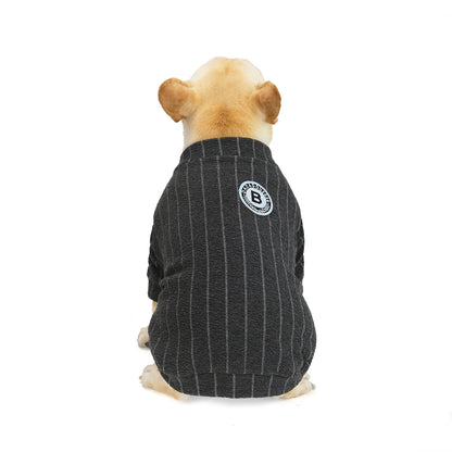 Dog Clothes For Small Dogs Winter French Bulldog Coat Dog Costume Chihuahua Puppy Stripe Baseball Sport Hoodies Jacket