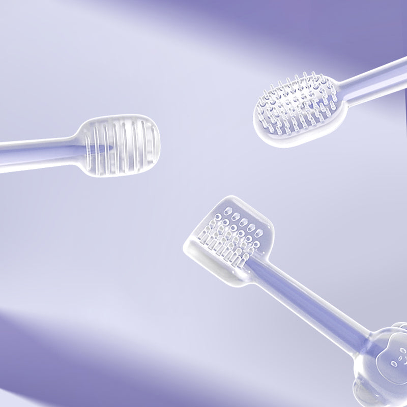 Pet Toothbrush Purple Cat Silica Gel Brush Clear Up Bad Breath Tartar Teeth Care Dog Cat Cleaning Mouth Dogs Supplies