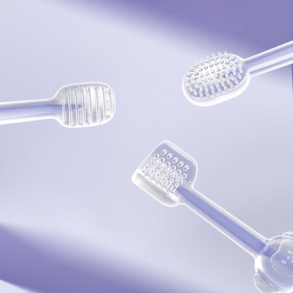 Pet Toothbrush Purple Cat Silica Gel Brush Clear Up Bad Breath Tartar Teeth Care Dog Cat Cleaning Mouth Dogs Supplies