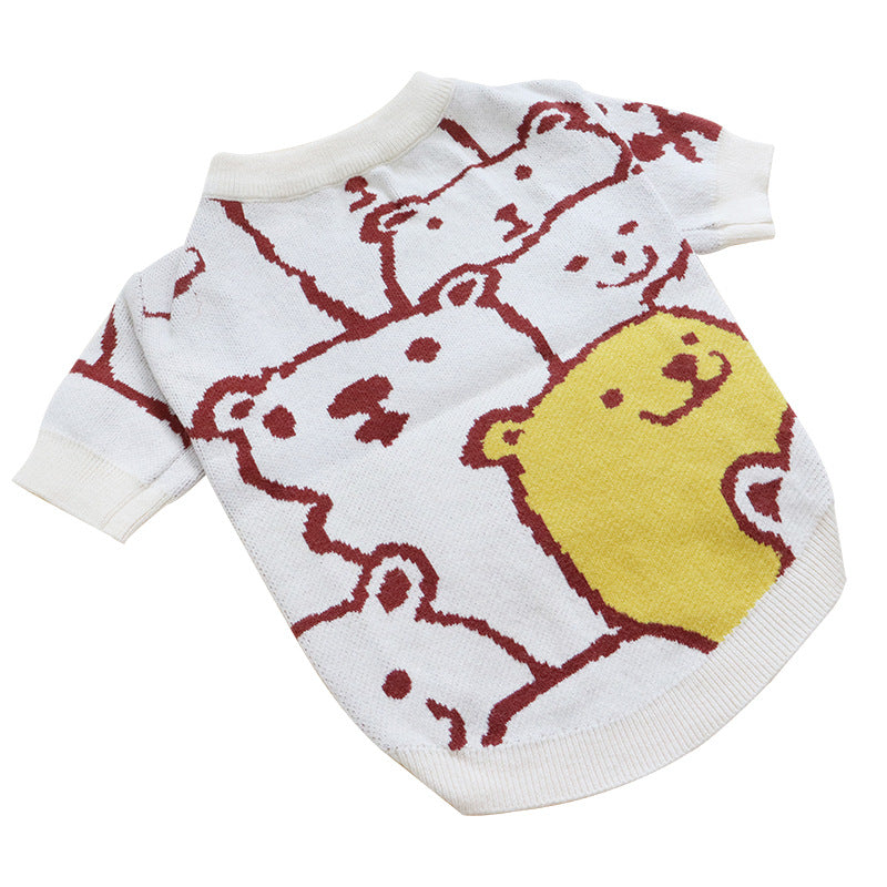 Autumn and Winter New Style Pug Bulldog Sweater - Pet Clothing