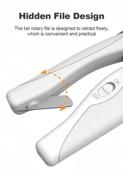 Pet Nail Clippers With Light For Dogs And Cats - Rechargeable, Easy And Safe Trimming With Precision Blades And LED Light