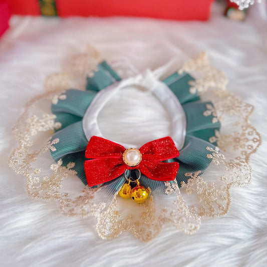 Cat Neck Scarf Bow-knit Collar Pet Collar