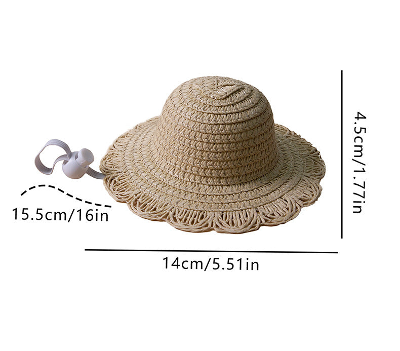 Pet Sunshade Cat Sun Protection Mini Straw Hat