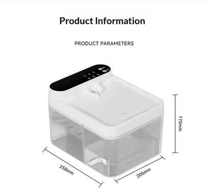 Transparent, Visible Wireless Pet Water Dispenser
