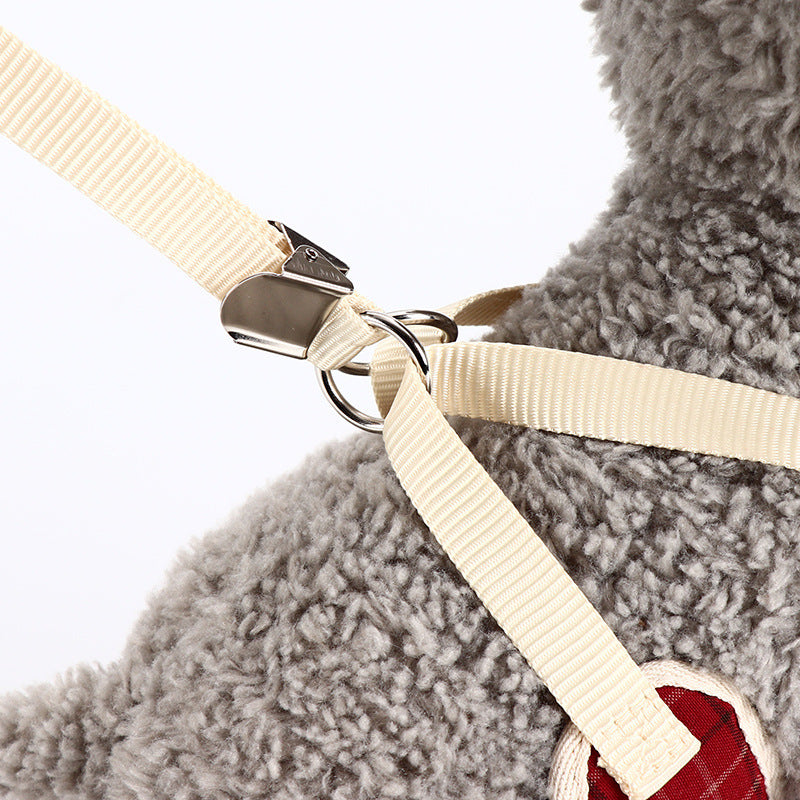 Pet Supplies Dog Leash Small Dog Teddy Korean Vest Style Bowknot Evening Dress Chest Strap