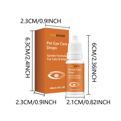 Yegbong Pet Eye Drops Mild Formula Moisturizes And Cleans Pet Eye Secretions For Daily Comfort Care