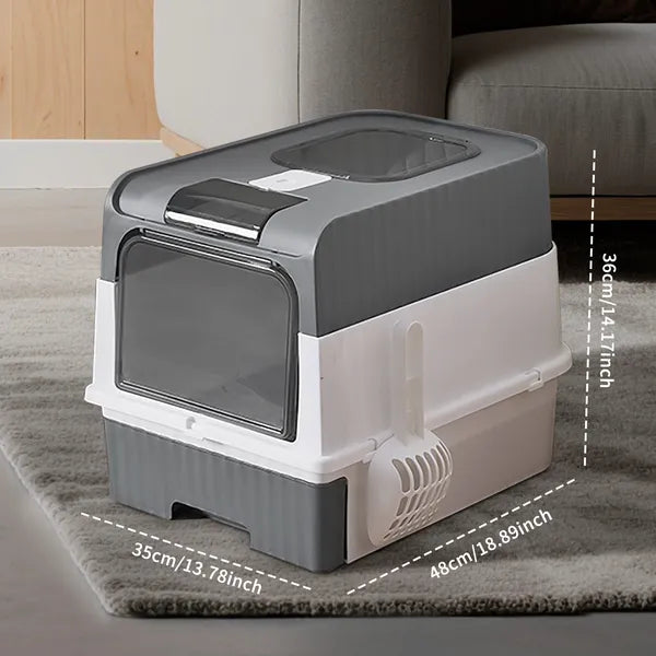 GreyMagic Cube Intelligent Cat Litter Box - Free Hands, Enjoy Pure Life & Automatic Cleaning, Silent Design, Preferred For Multi Cat Families